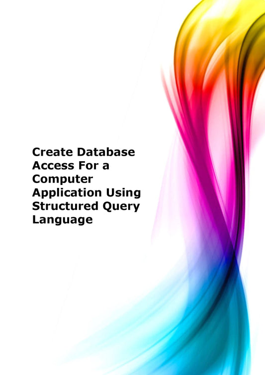 Create database access for a computer application using structured query language