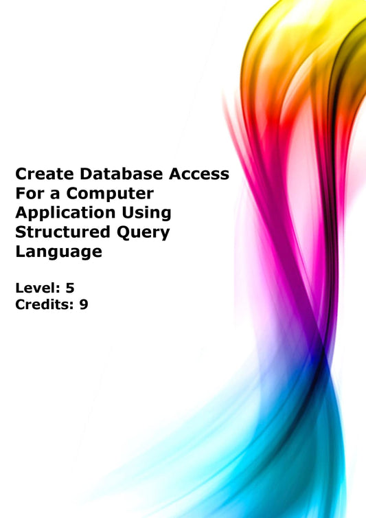 Create database access for a computer application using structured query language US