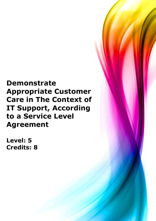 Demonstrate appropriate customer care in the context of IT support, according to a Service Level Agreement US