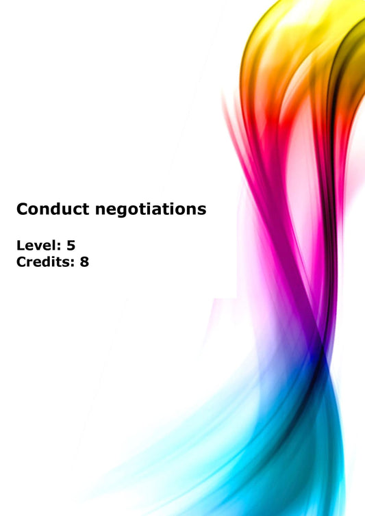 Conduct negotiations to deal with conflict situations US