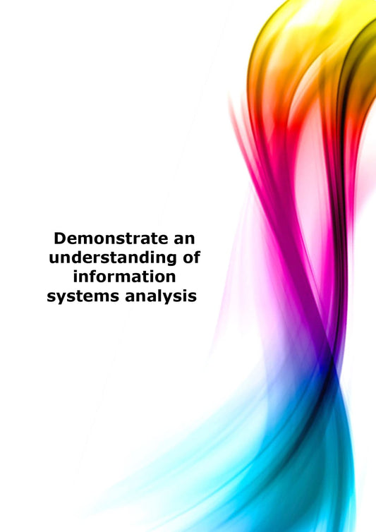 Demonstrate an understanding of information systems analysis 