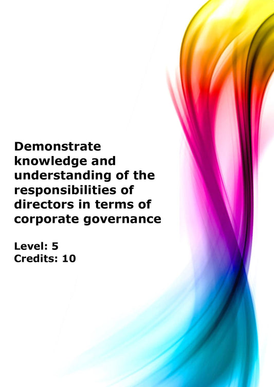 Demonstrate knowledge and understanding of the responsibilities of directors in terms of corporate governance US