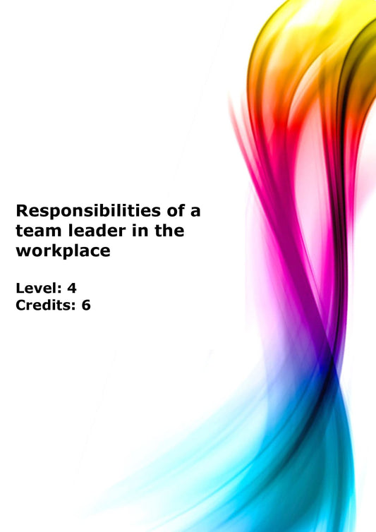 Identify responsibilities of a team leader in ensuring that organisational standards are met US