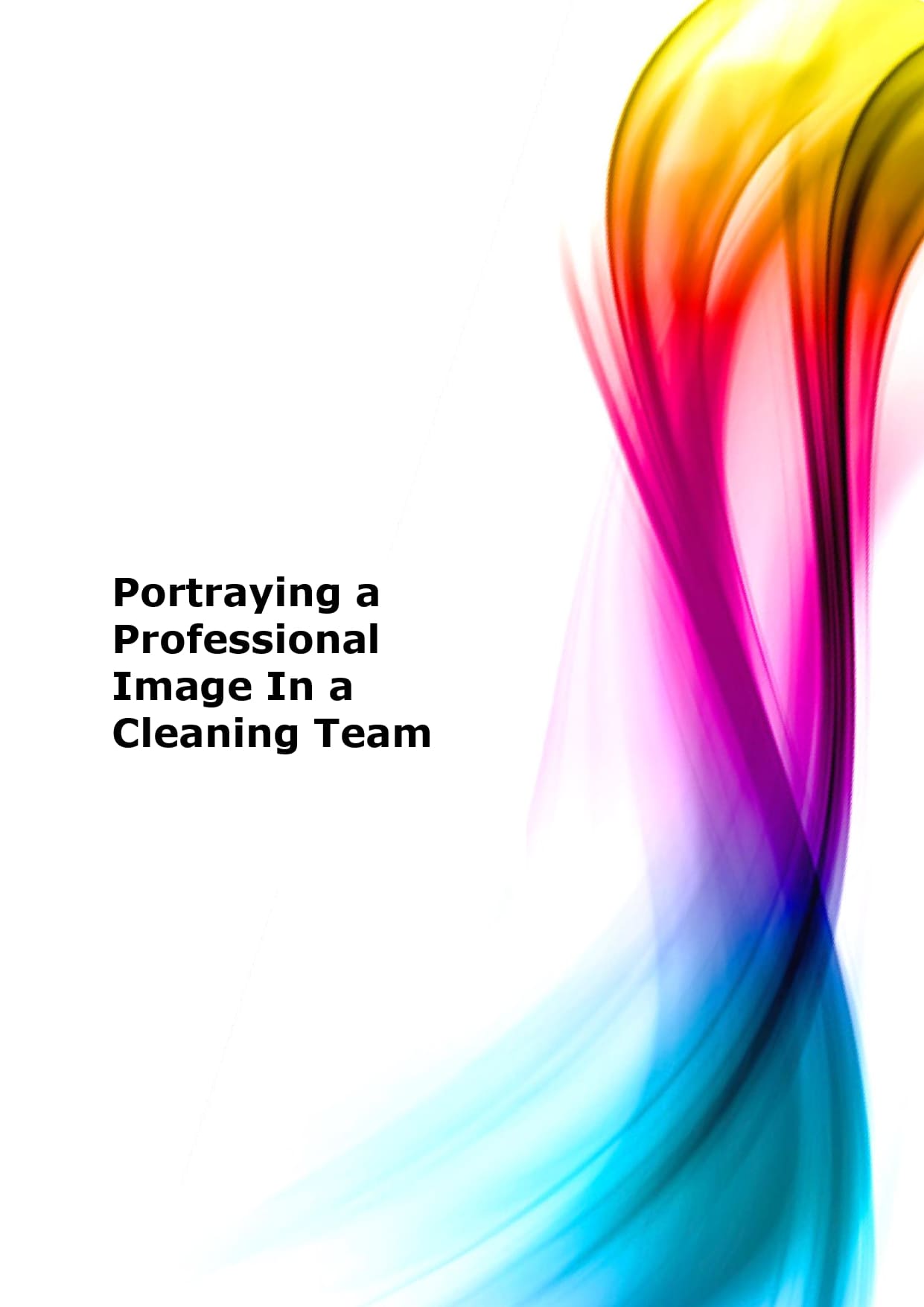 Portraying a professional image in a cleaning team