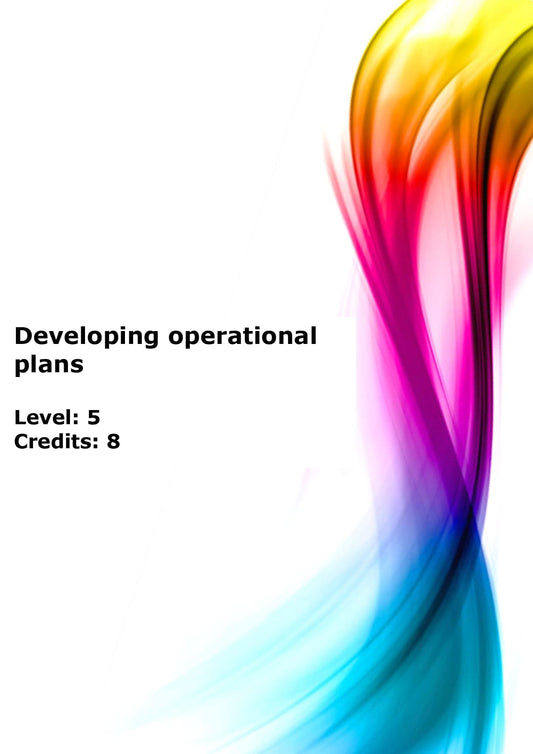Develop, implement and evaluate an operational plan US