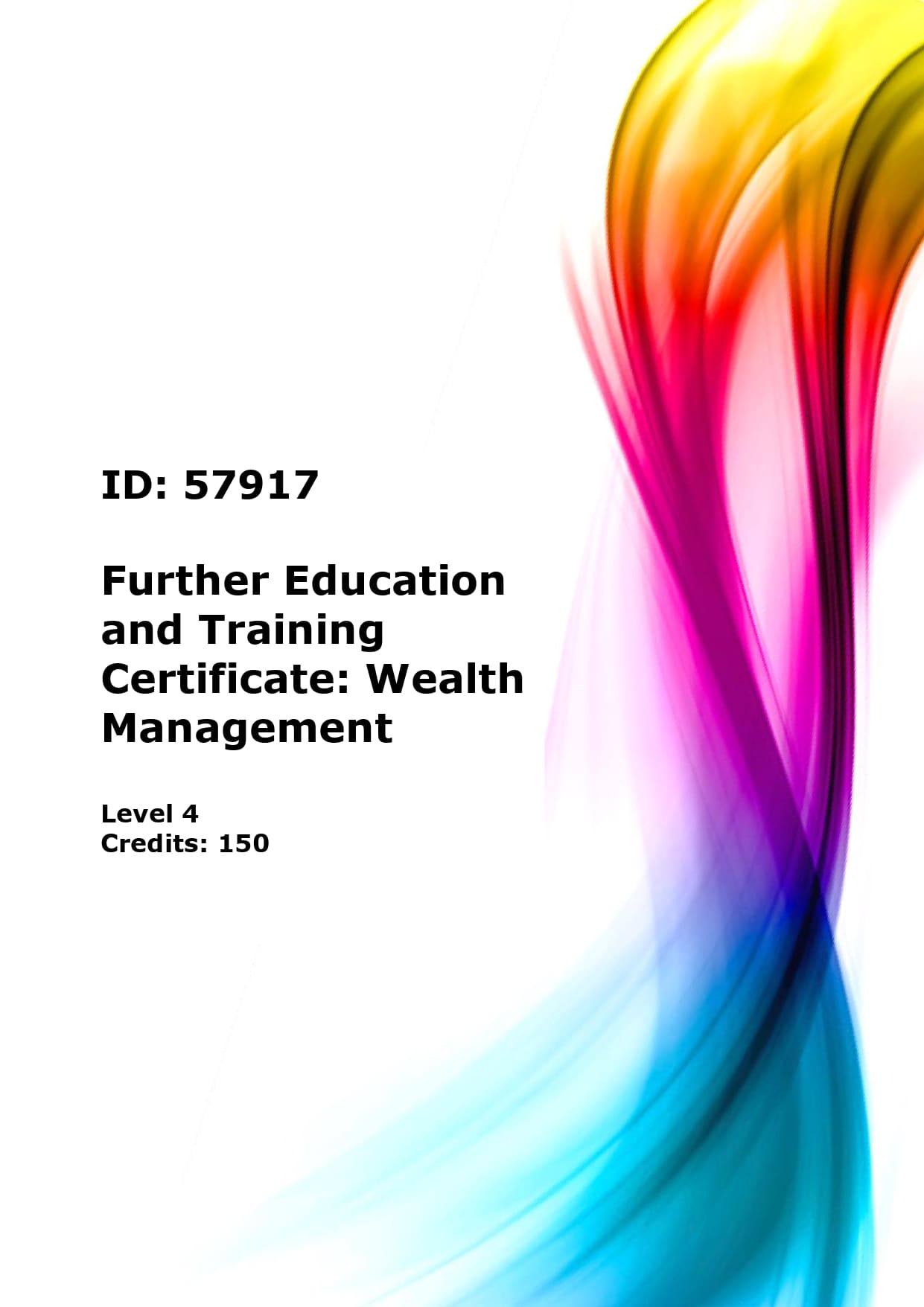 Further Education and Training Certificate: Wealth Management