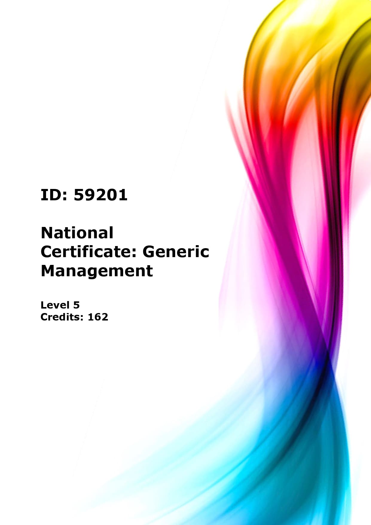 National Certificate: Generic Management