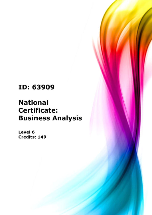 National Certificate: Business Analysis