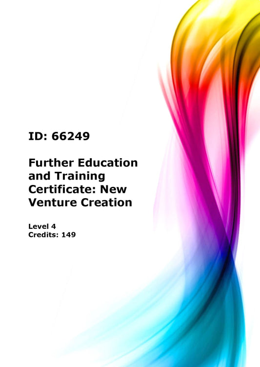 Further Education and Training Certificate: New Venture Creation