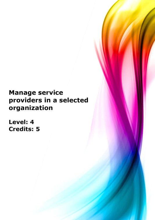 Manage service providers in a selected organisation US