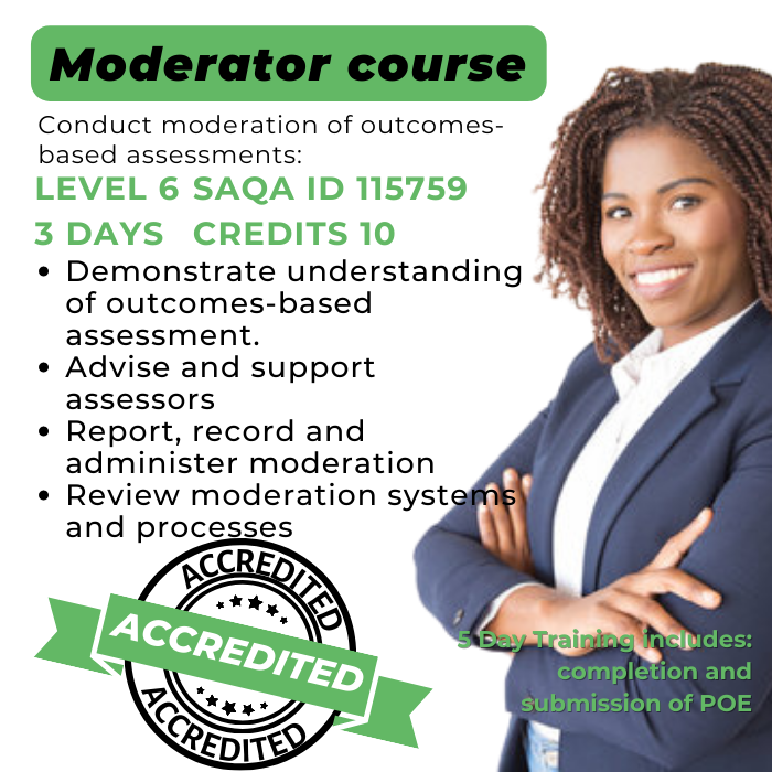 Moderator Course SAQA US: 115759
